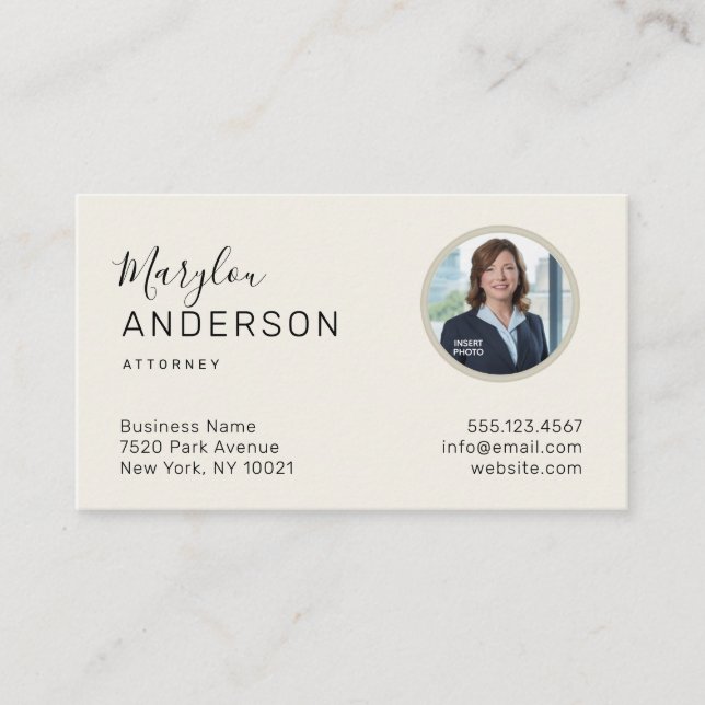 Visite Professionnel (PHOTO INSERT) UNISEX - Carte de vis (Devant)