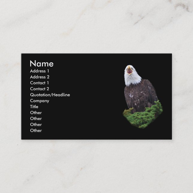 Visite profil ou carte de visite, aigle (Devant)