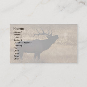 Visite profil ou carte de visite, bugle d'élans