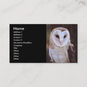 Visite profil ou carte de visite, hibou