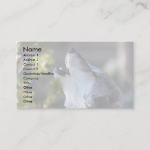 Visite profil ou carte de visite, loup