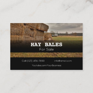 Visite Publicité Hay Bales À Vendre Entreprise Carte de v