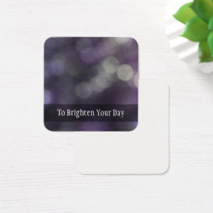 Visite Purple Bokeh Photo Cartes de message d'art Abstrai