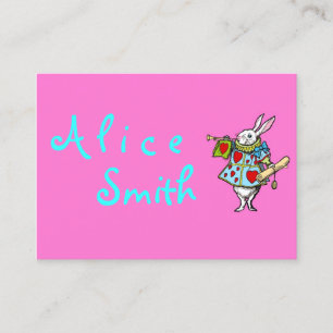 Visite Rabbit Alice au pays des merveilles - Carte de vis