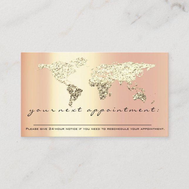 Visite Rappel de rendez-vous Carte Word Gold Trader Finan (Devant)