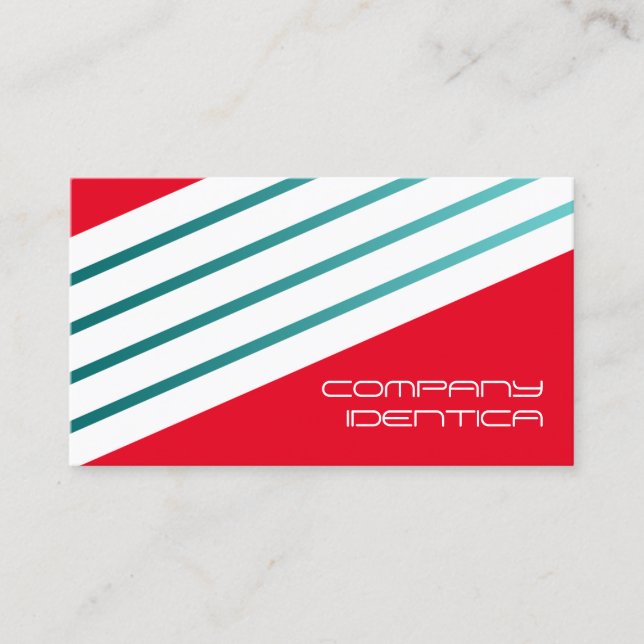 Visite rayures de carte rétro rouge (Devant)