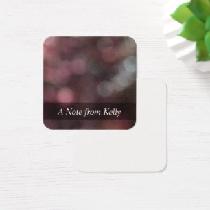 Visite Red-Hued Bokeh Photo Cartes de message d'art Abstr
