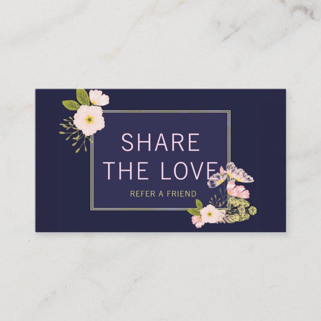Visite Référez-vous une carte florale de client de salon (Devant)