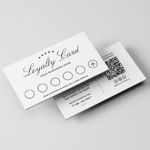 Visite Rendez-vous minimal propre carte de fidélité blanc