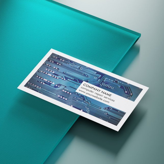 Visite Réparation d'ordinateur de carte blanche moderne (Créateur téléchargé)