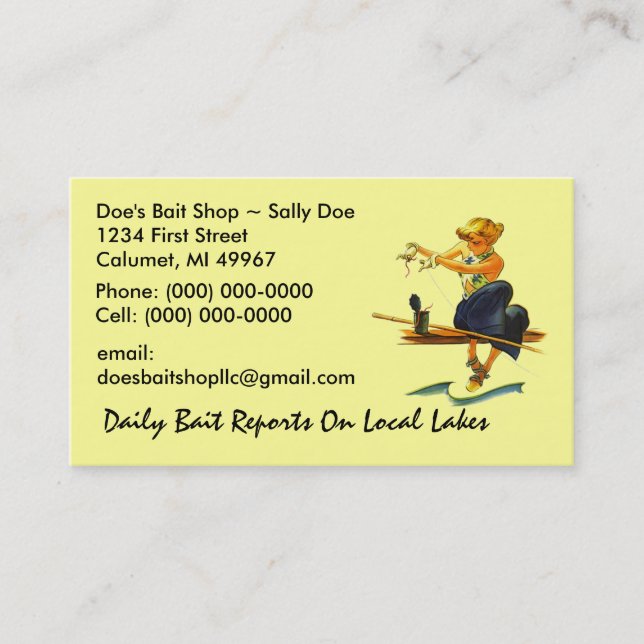 Visite Rétro magasin d'appât de poissons du carte de (Devant)