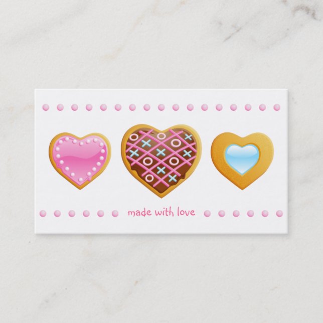 Visite Rose de chocolat de coeur de biscuits de carte de (Devant)