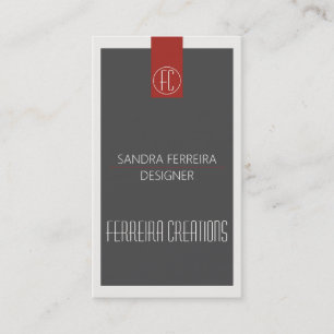 Visite Rouge et gris modernes de modèle de carte de