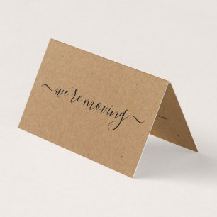 Visite Rustic Kraft Simple Script Changement de carte d'a