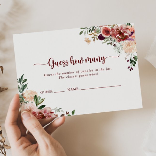 Visite Rustic Summer Floral Devine Combien De Carte De Je (Créateur téléchargé)