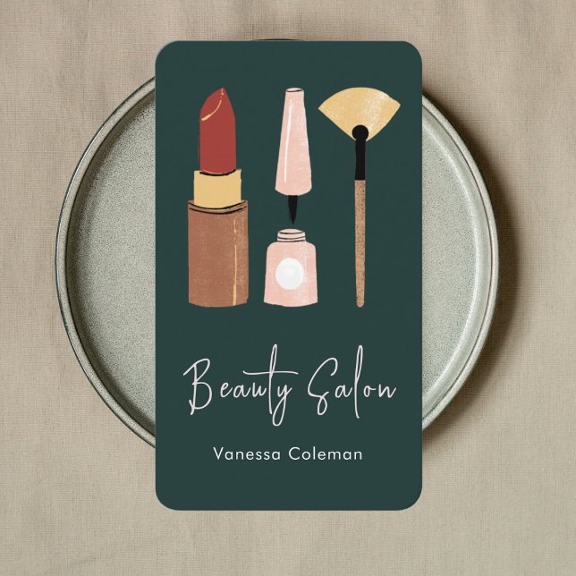 Visite Salon de beauté moderne minimal Qr Code Carte de v (Créateur téléchargé)