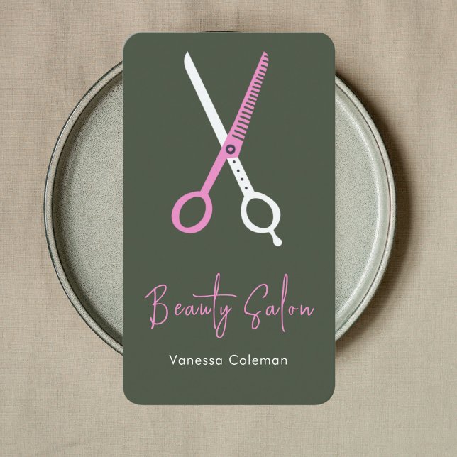 Visite Salon de coiffure de beauté Forêt rose Carte de vi (Créateur téléchargé)