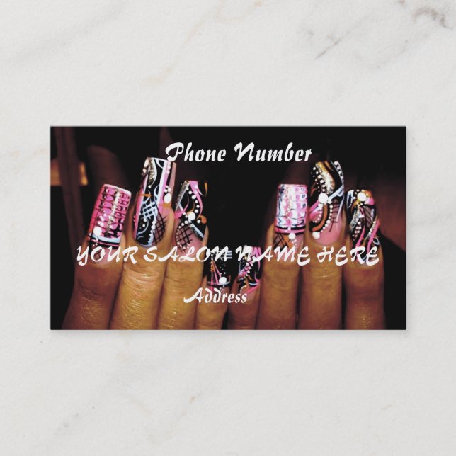 VISITE SALON DE FANTAISIE DE CLOU DE MODÈLE DE CARTE DE (Devant)