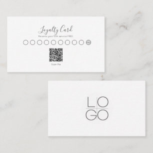 VISITE SCRIPT MINIMAL ÉLÉGANT VOTRE CARTE DE FIDÈLE DE