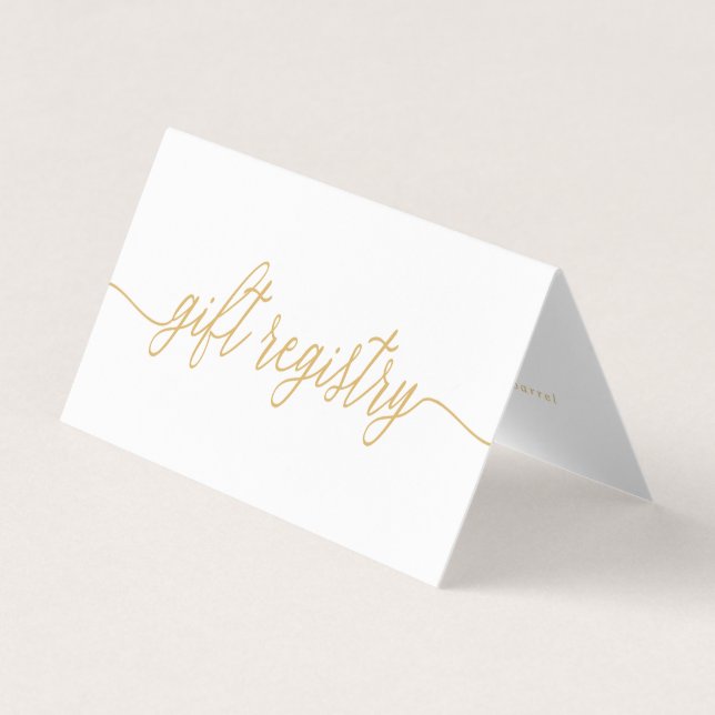 Visite Script Simple Avec Carte De Registre Cadeau Photo (Devant)