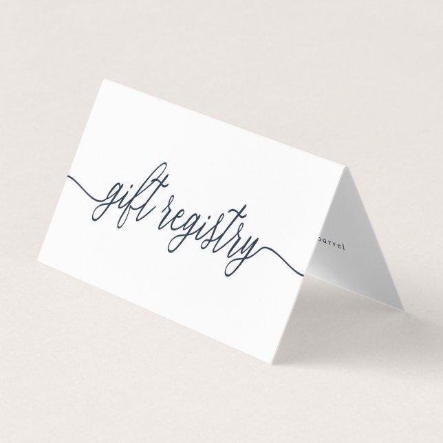 Visite Script Simple Avec Carte De Registre Cadeau Photo (Devant)