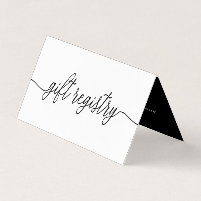 Visite Script Simple Avec Carte De Registre Cadeau Photo (Devant)