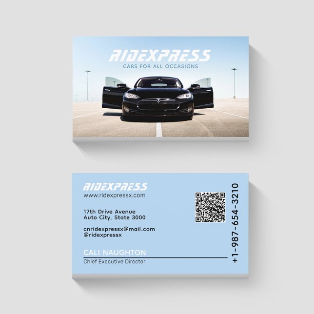 Visite Service de location de voitures noires Carte de vi (Créateur téléchargé)