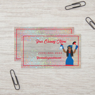 Visite Service de nettoyage avec nettoyeurs, Carte de vis