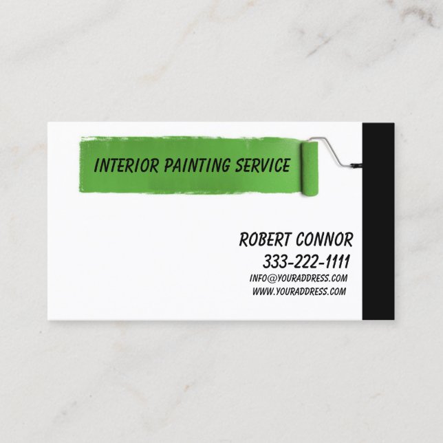 Visite Service de Peinture Intérieur Carte Design Grille  (Devant)