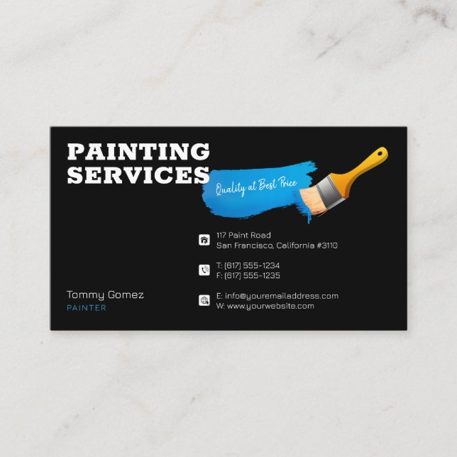 Visite Services de peinture | Peintre au travail Carte de (Devant)