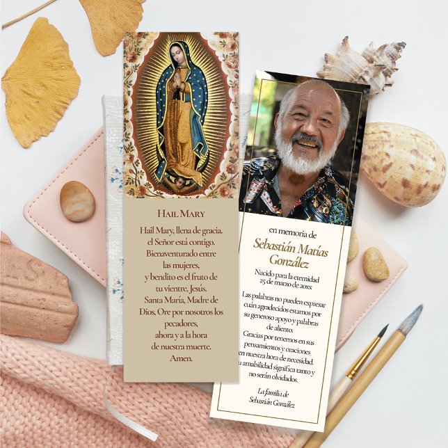 Visite Signet commémoratif Guadalupe - Cartes de voeux (catholic, religious, celebration of life, in loving memory of, prayer cards for bereavement)