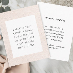 Visite Simple Beige Moderne Minimaliste Carte de réductio