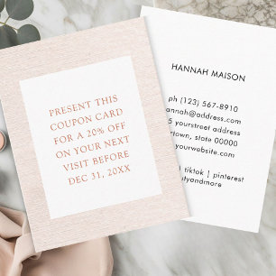 Visite Simple Beige Moderne Minimaliste Carte de réductio