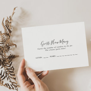 Visite Simple Minimaliste Devinez Combien De Carte De Jeu