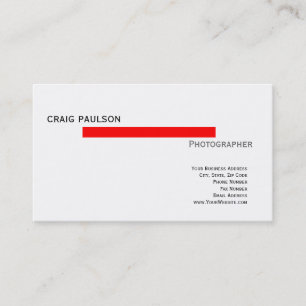 Visite Simple tendance mignon clair rouge blanc Carte de 