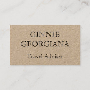 Visite Simple Vintage Look Conseiller de voyage Carte de