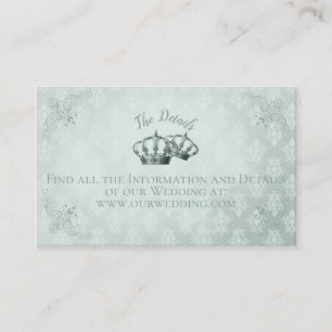 Visite Soie Damassée - Carte de détails de mariage