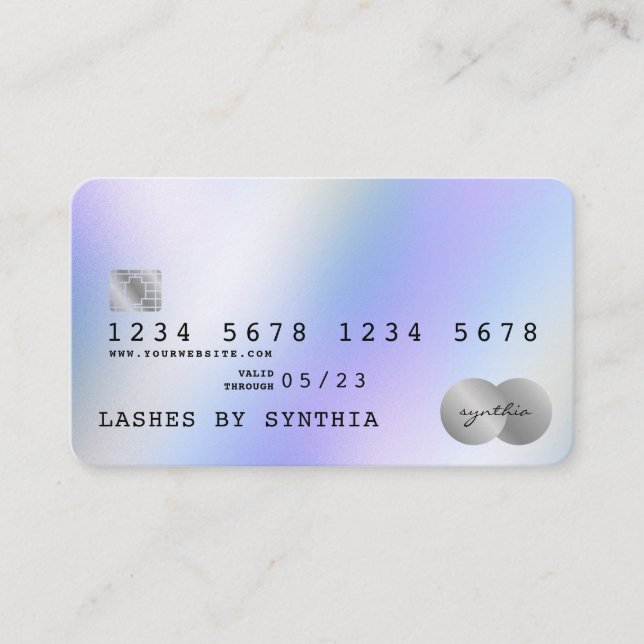 Visite Style de carte de crédit moderne Holographe (Devant)