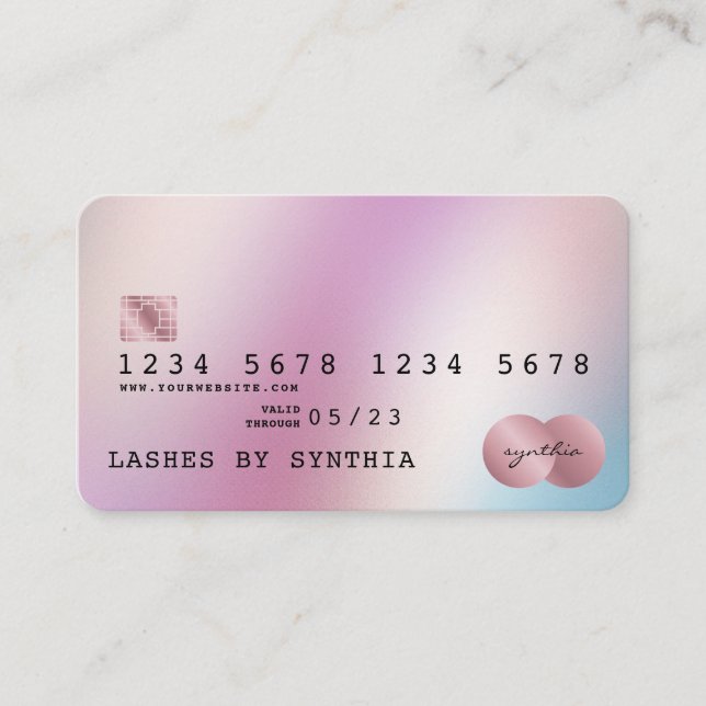 Visite Style de carte de crédit moderne Holographe (Devant)