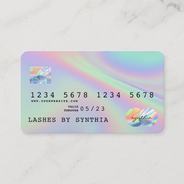 Visite Style de carte de crédit moderne Holographe (Devant)