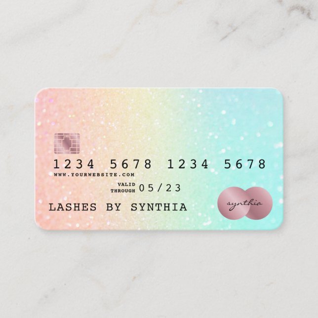 Visite Style de carte de crédit moderne Holographe (Devant)