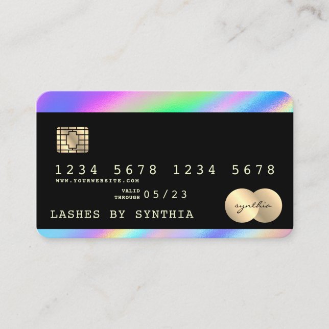 Visite Style de carte de crédit moderne Holographe (Devant)