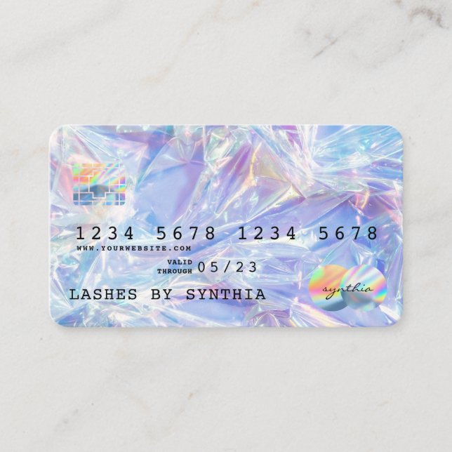 Visite Style de carte de crédit moderne Holographe (Devant)