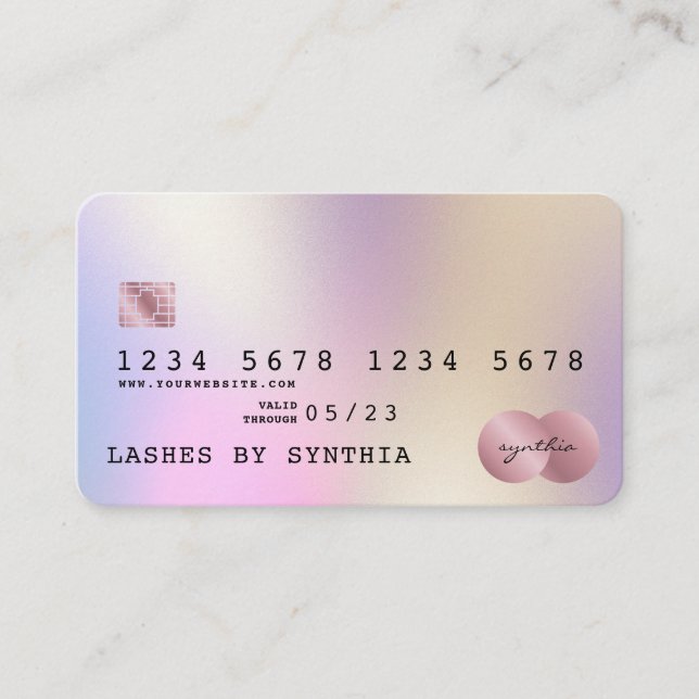 Visite Style de carte de crédit moderne Holographe (Devant)
