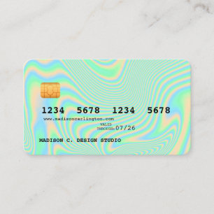 Visite Style de carte de crédit verte holographique