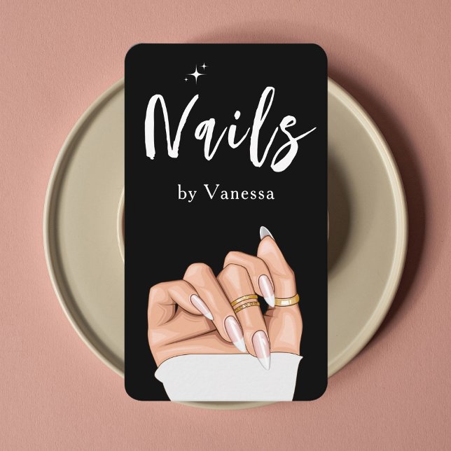 Visite Stylo Artiste de ongles Salon Qr Code Carte de vis (Créateur téléchargé)