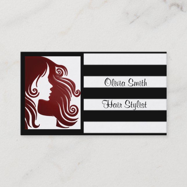 Visite Sylist carte de visite/cheveux (Devant)