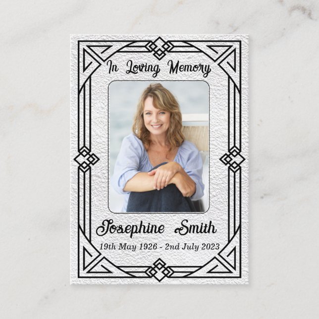 Visite Sympathie élégante Carte de prière photo Vintage (Devant)