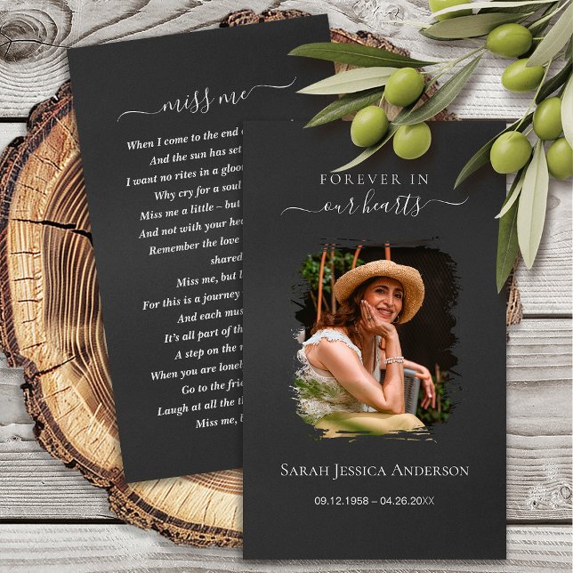 Visite Sympathie funéraire Carte de prière commémorative (Créateur téléchargé)