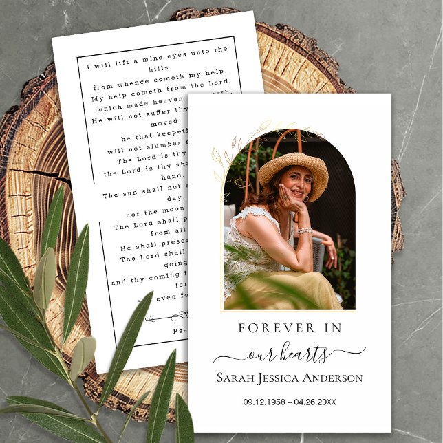 Visite Sympathie funéraire Carte de prière commémorative (Créateur téléchargé)